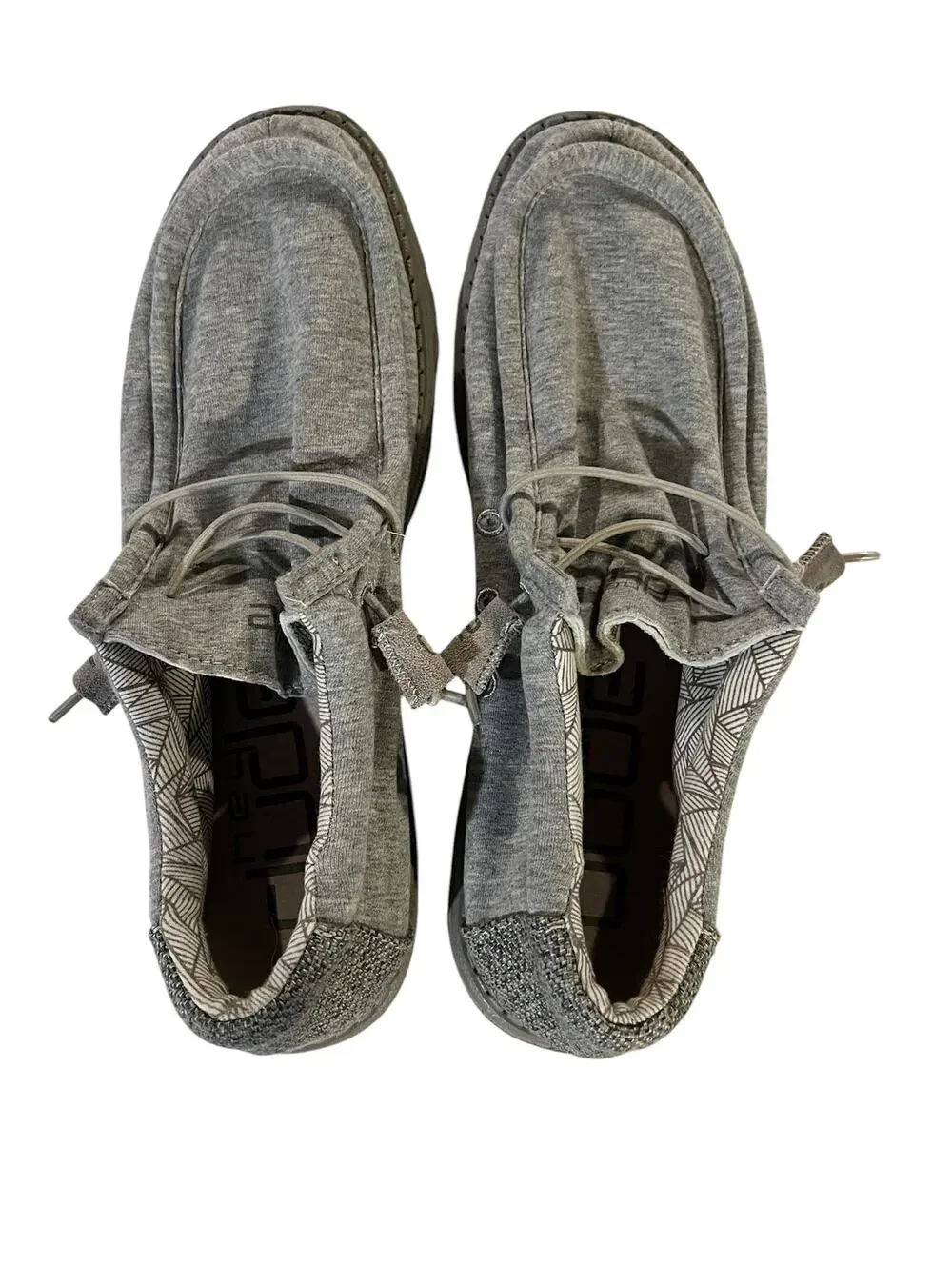 Hey Dude Grey Wally Stretch Fleece Shoe Size Mens 10